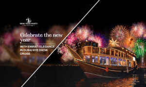 Dubai NYE dhow cruise | New Year’s Eve dhow cruise Dubai Blog Banner by Dubai New Year Party